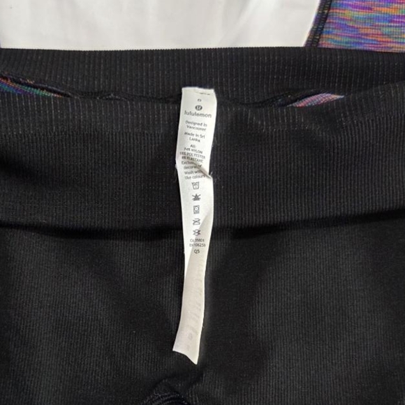 Lululemon Love Revealed Tight – Black with Rainbow Detail – Size 8 - Picture 2 of 7